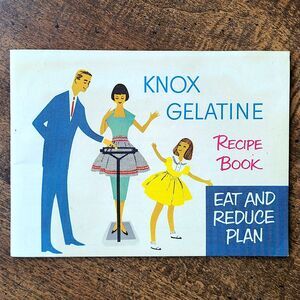 Vintage 1950s Knox Gelatine Recipe Book Eat & Reduce Plan Advertisement Cookbook